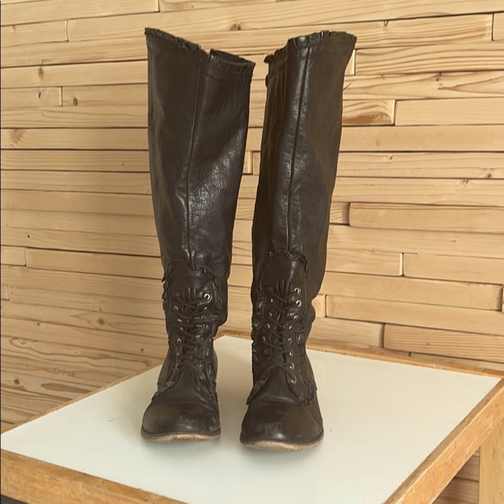 Girly combat boots